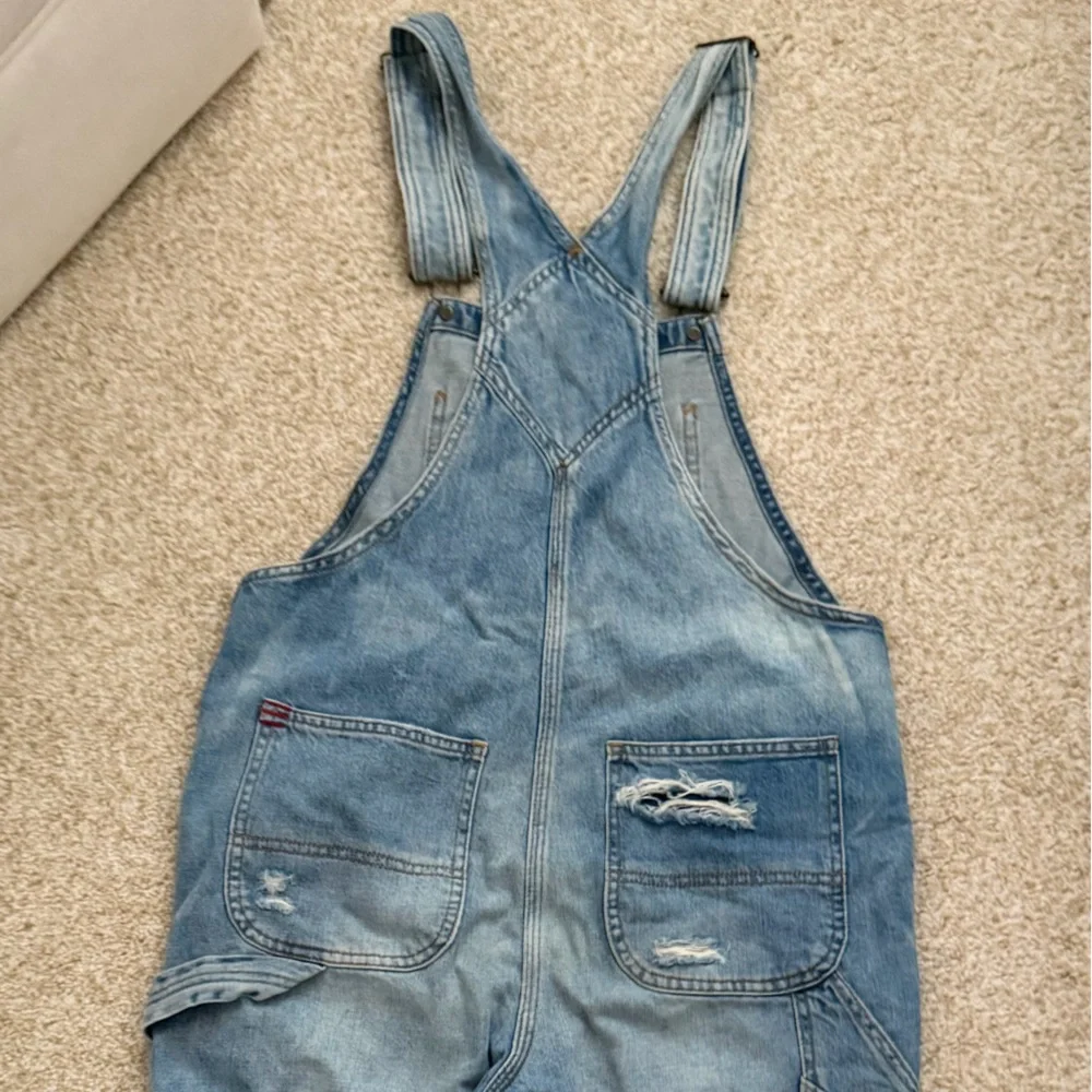 BDG Urban Outfitters Ryder Boyfriend Overall Light Wash Vintage Slash Size 4 - Picture 8 of 11